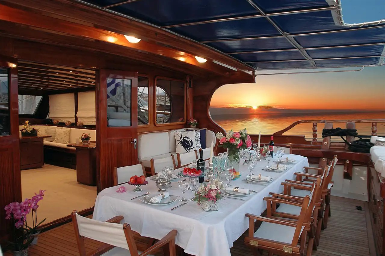 MS-Matina aft deck Yacht charter for sailing holidays in Greece