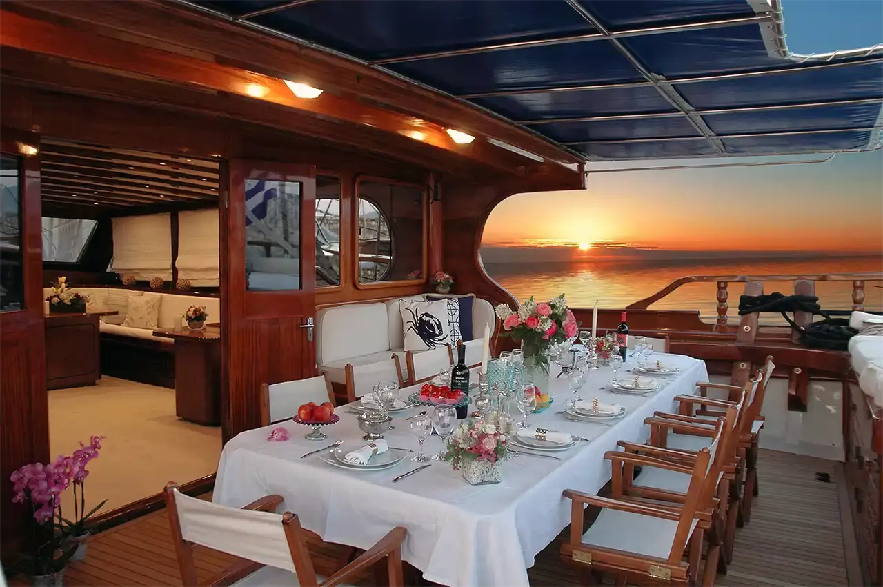 MS-Matina aft deck Yacht charter for sailing holidays in Greece